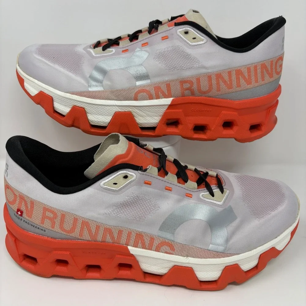 On Cloudmonster Hyper Men's Size 12 Orange White Running Shoes (3ME10131906)